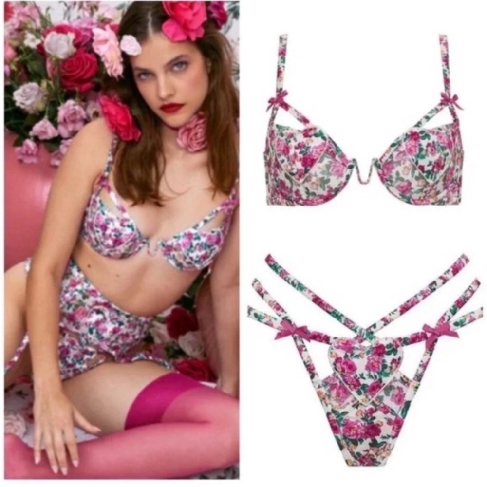 For Love and Lemons Heart Blooms Underwire Bra  Medium *NWT